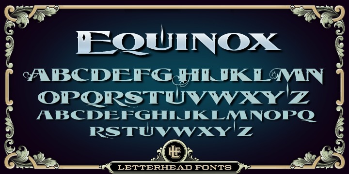 Beispiel einer LHF Equinox-Schriftart #1