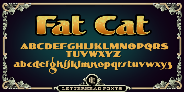 Beispiel einer LHF Fat Cat-Schriftart #1