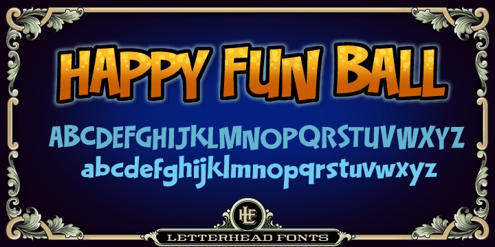 Beispiel einer LHF Happy Fun Ball-Schriftart #1