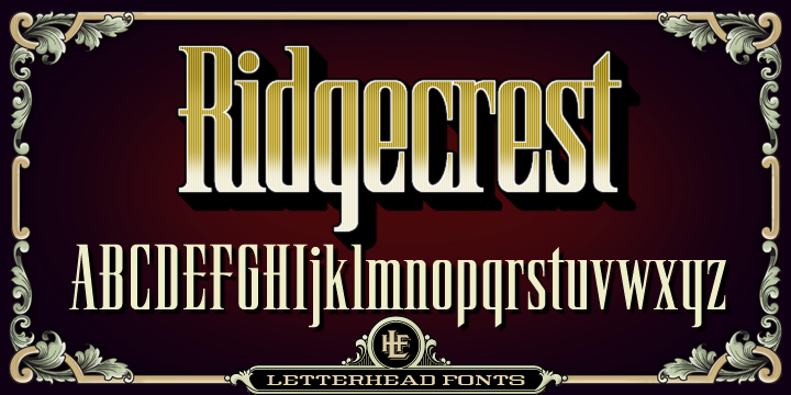 Beispiel einer LHF Ridgecrest-Schriftart #1