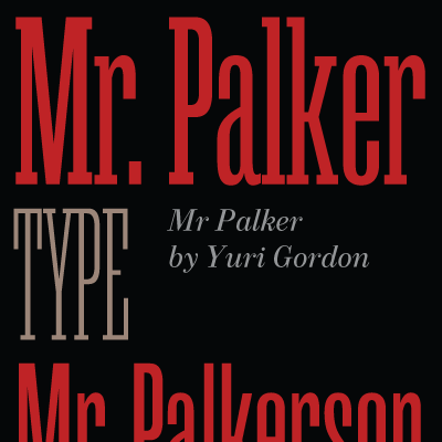 Beispiel einer Mr Palker-Schriftart #1