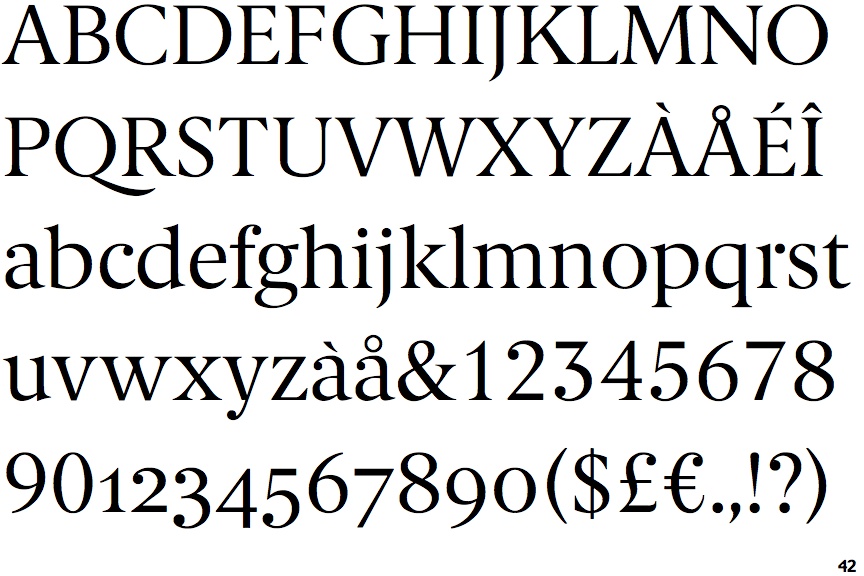 Beispiel einer Berlingske Serif-Schriftart #1