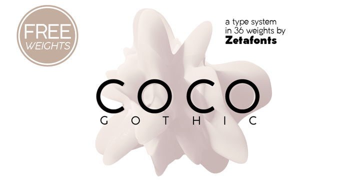 Beispiel einer Coco Gothic-Schriftart #1