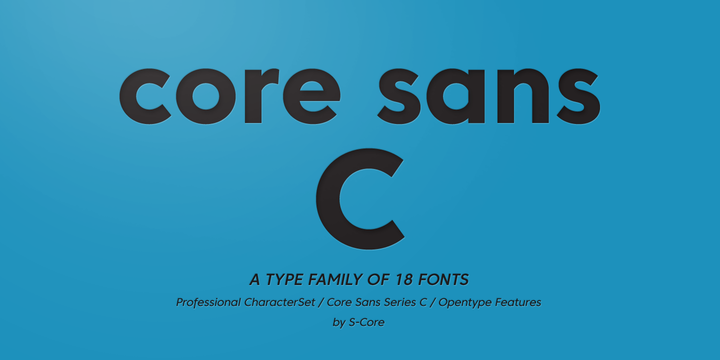 Beispiel einer Core Sans C-Schriftart #1