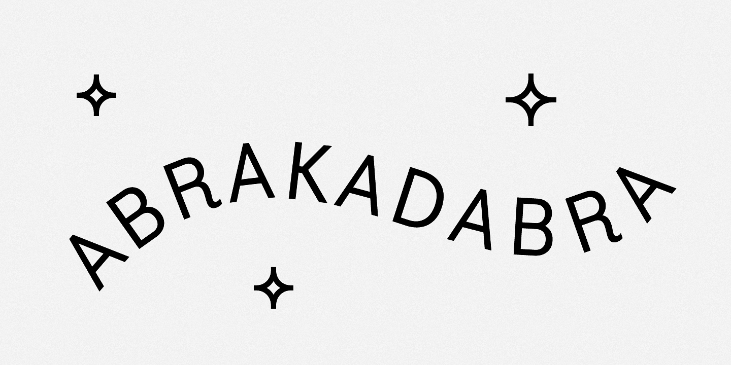 Beispiel einer Abrakadabra-Schriftart #1