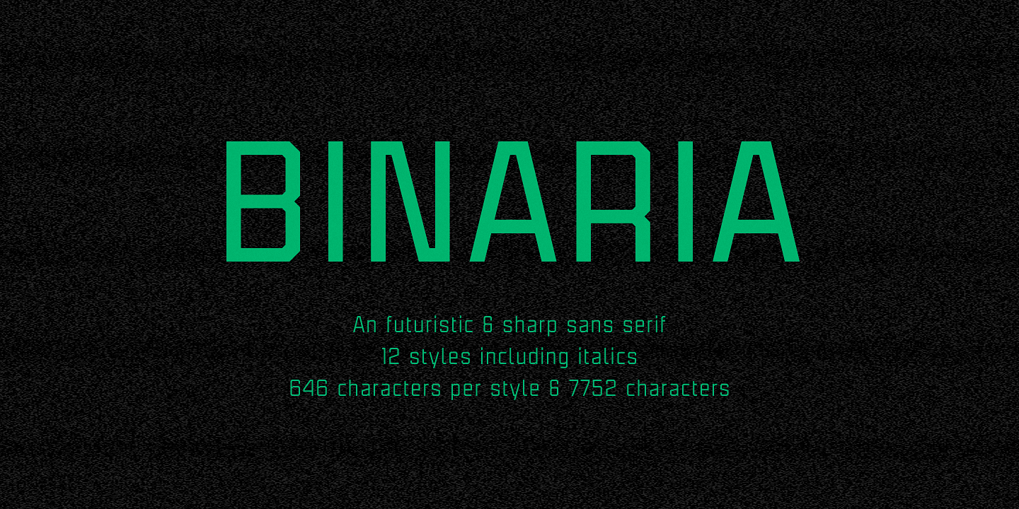 Beispiel einer Binaria-Schriftart #1