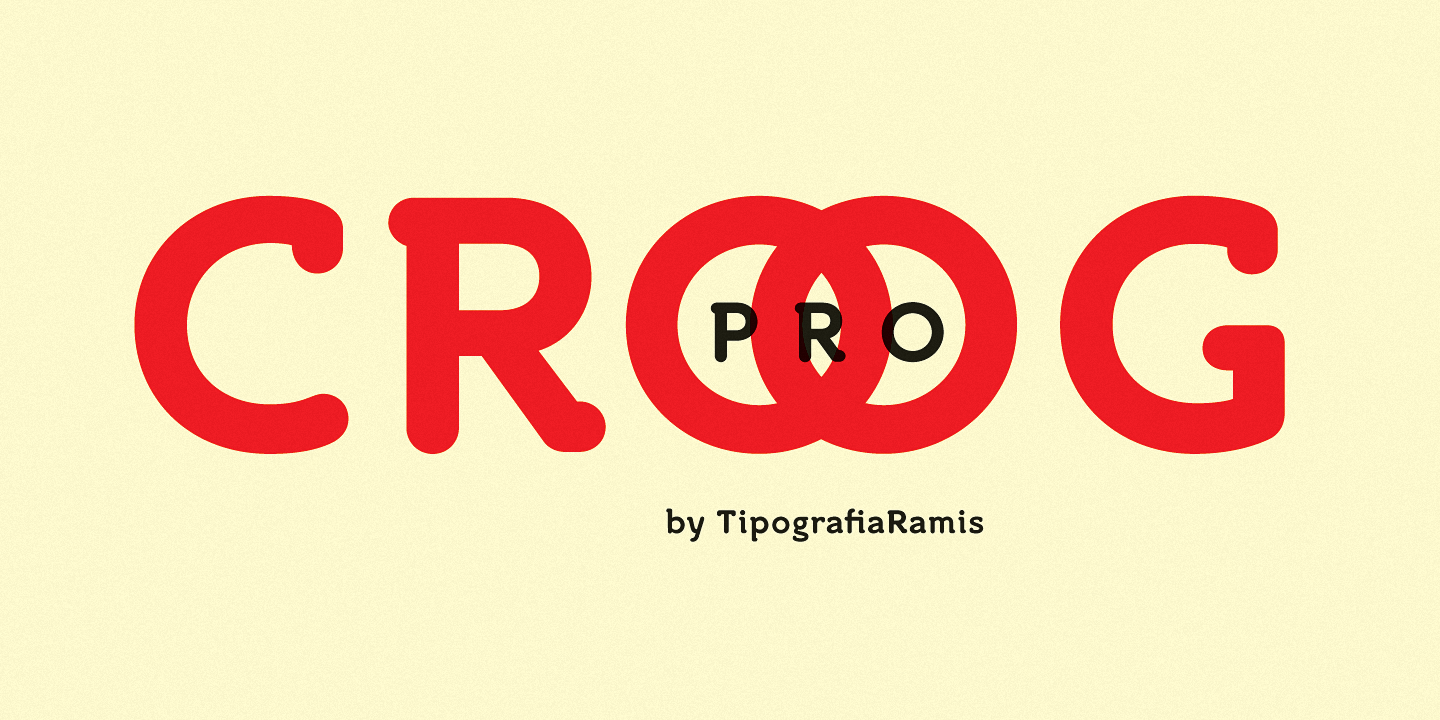 Beispiel einer Croog Pro-Schriftart #1