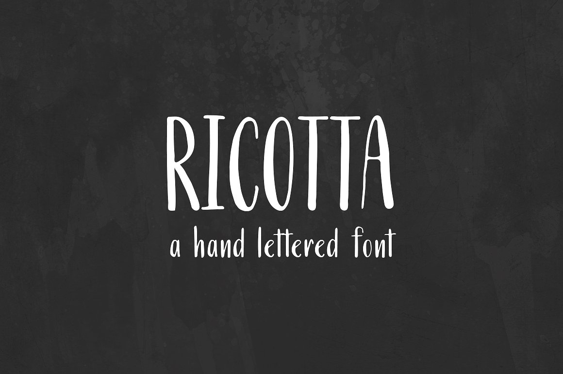 Beispiel einer Ricotta-Schriftart #1