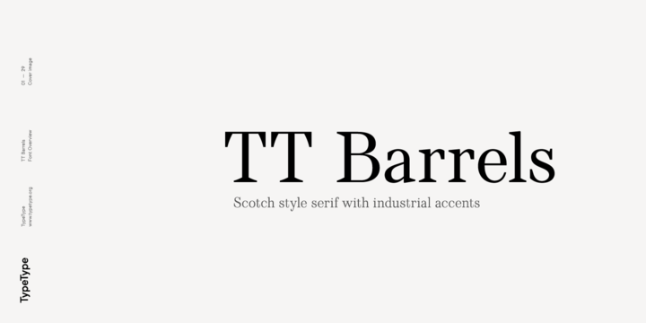 Beispiel einer TT Barrels-Schriftart #1
