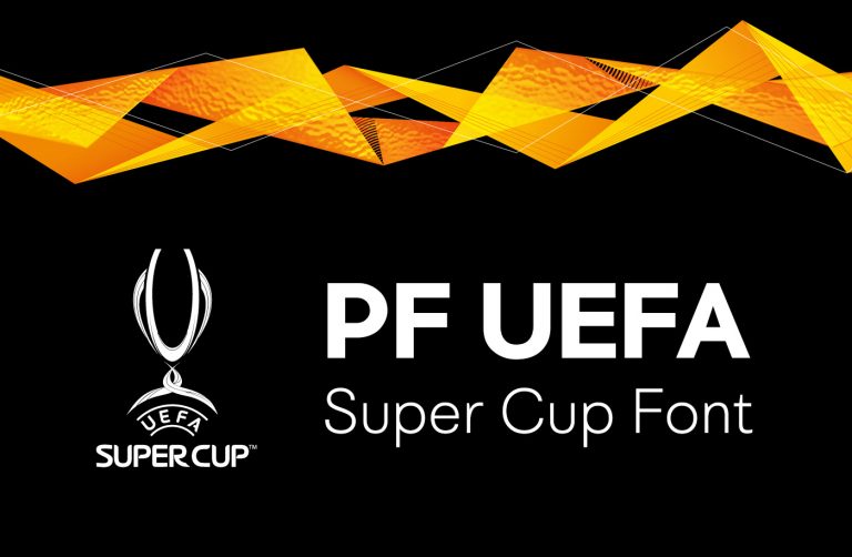 Beispiel einer UEFA Supercup-Schriftart #1