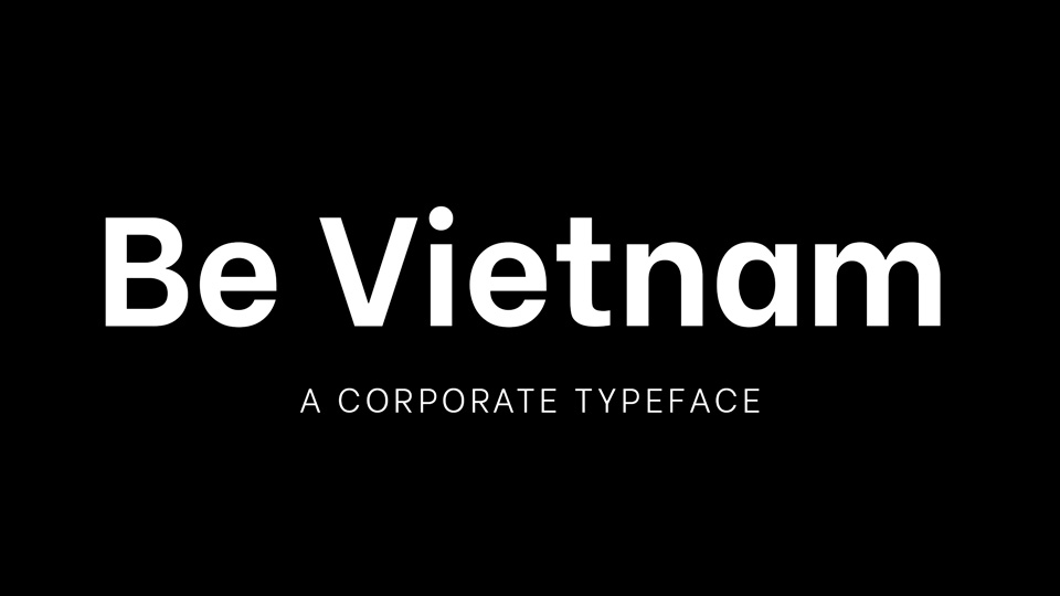 Beispiel einer Be Vietnam-Schriftart #1