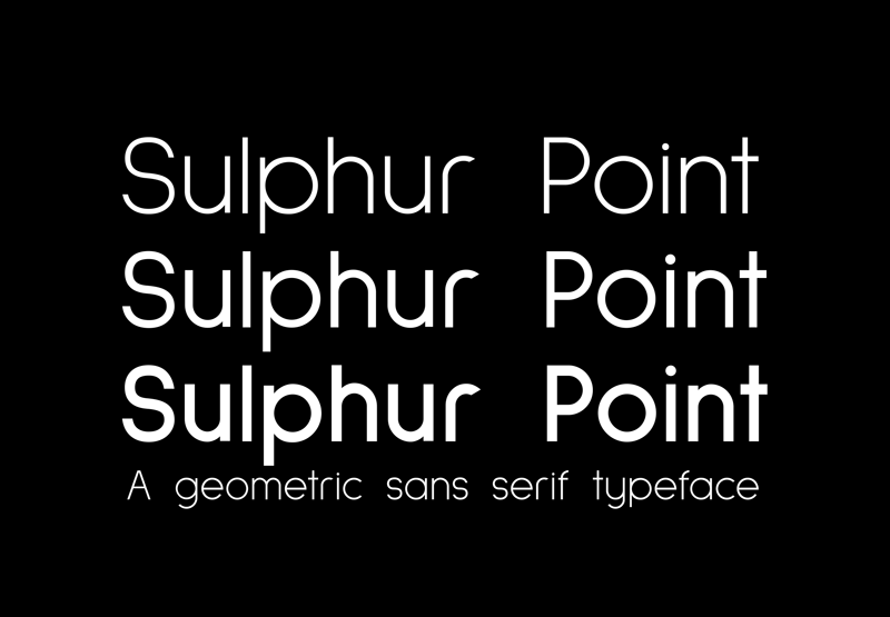 Beispiel einer Sulphur Point-Schriftart #1