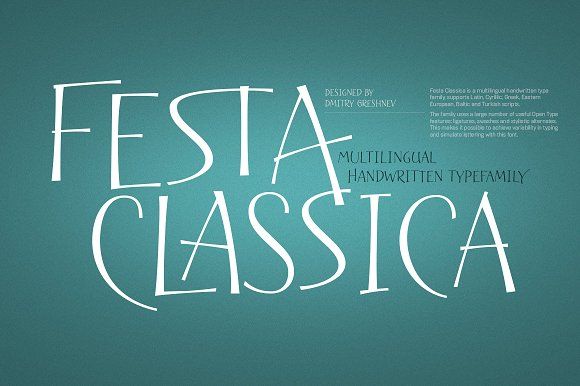 Beispiel einer Festa Classica-Schriftart #1