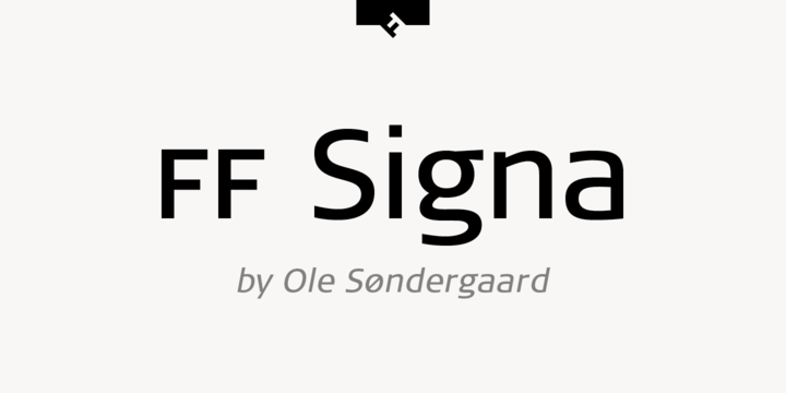 Beispiel einer FF Signa-Schriftart #1