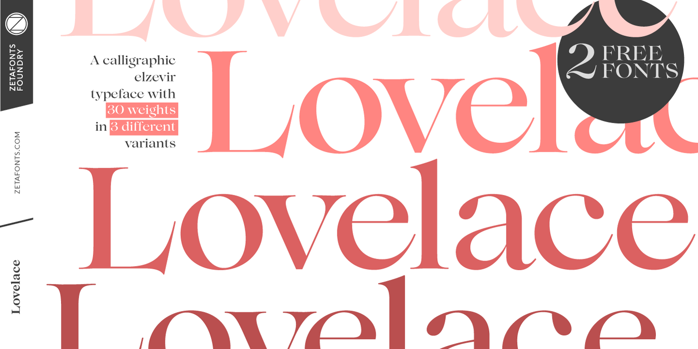Beispiel einer Lovelace-Schriftart #1