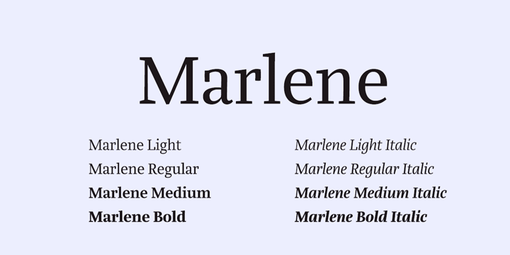 Beispiel einer Marlene-Schriftart #1