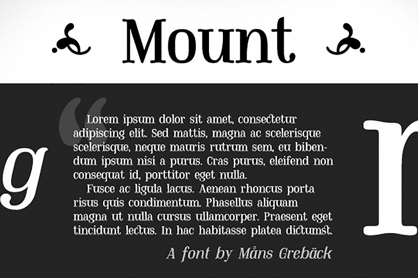 Beispiel einer Mount-Schriftart #1