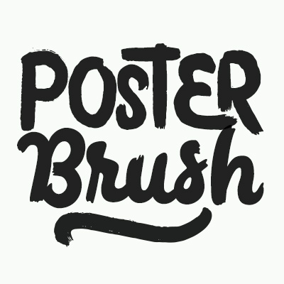 Beispiel einer Poster Brush-Schriftart #1