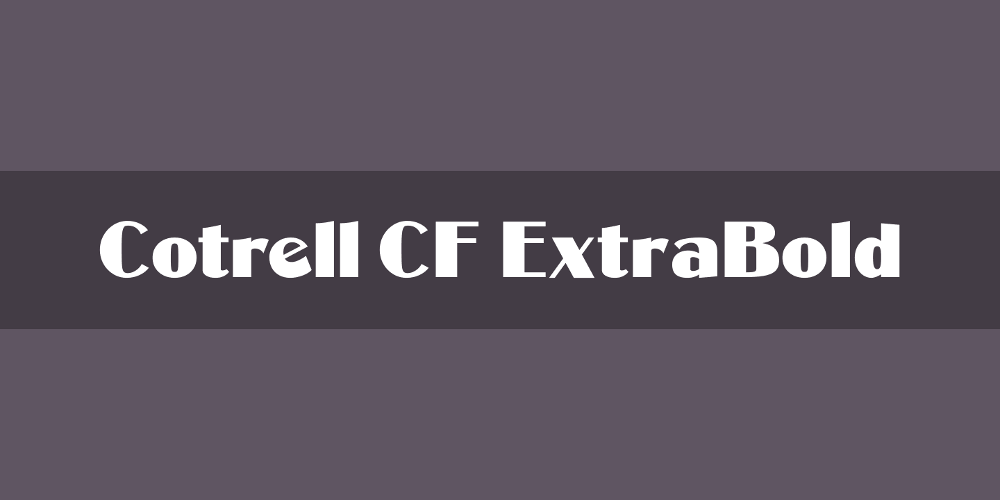 Beispiel einer COTRELL CF-Schriftart #1