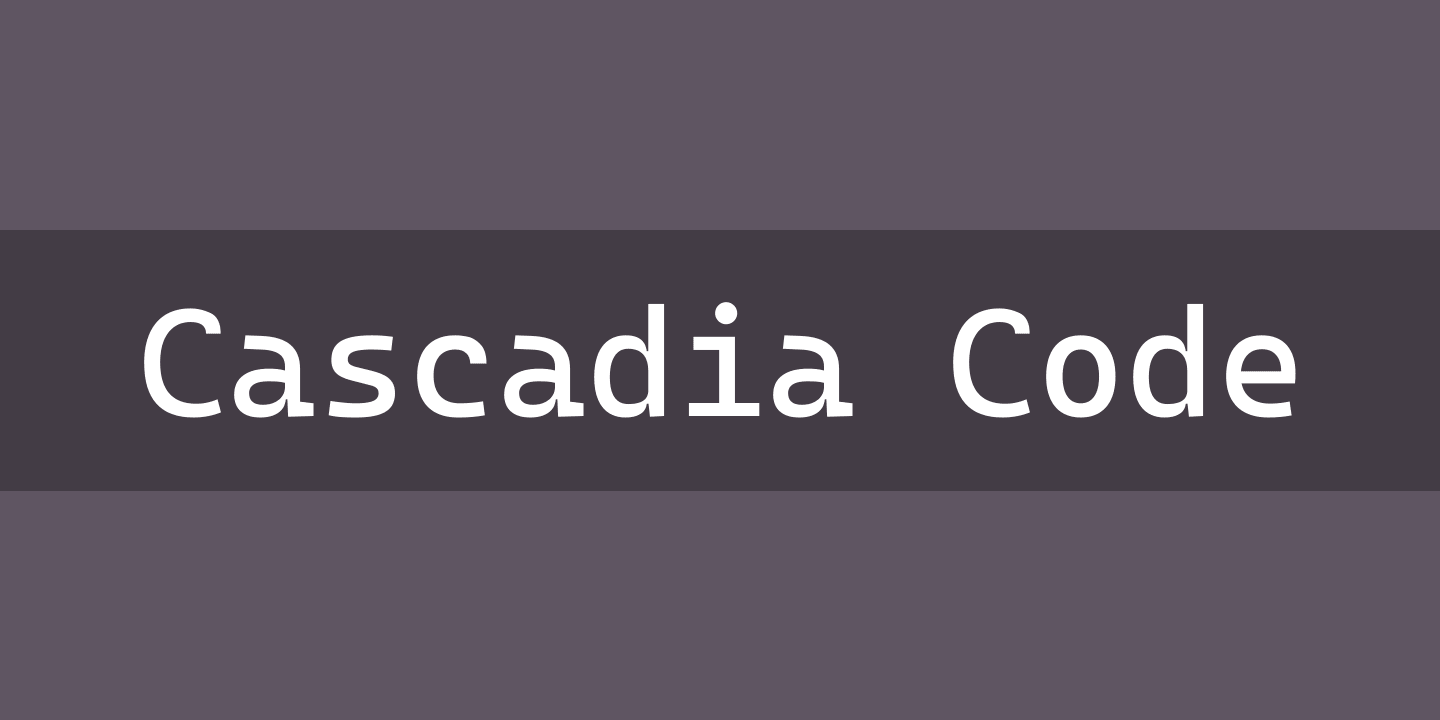 Beispiel einer CASCADIA CODE-Schriftart #1