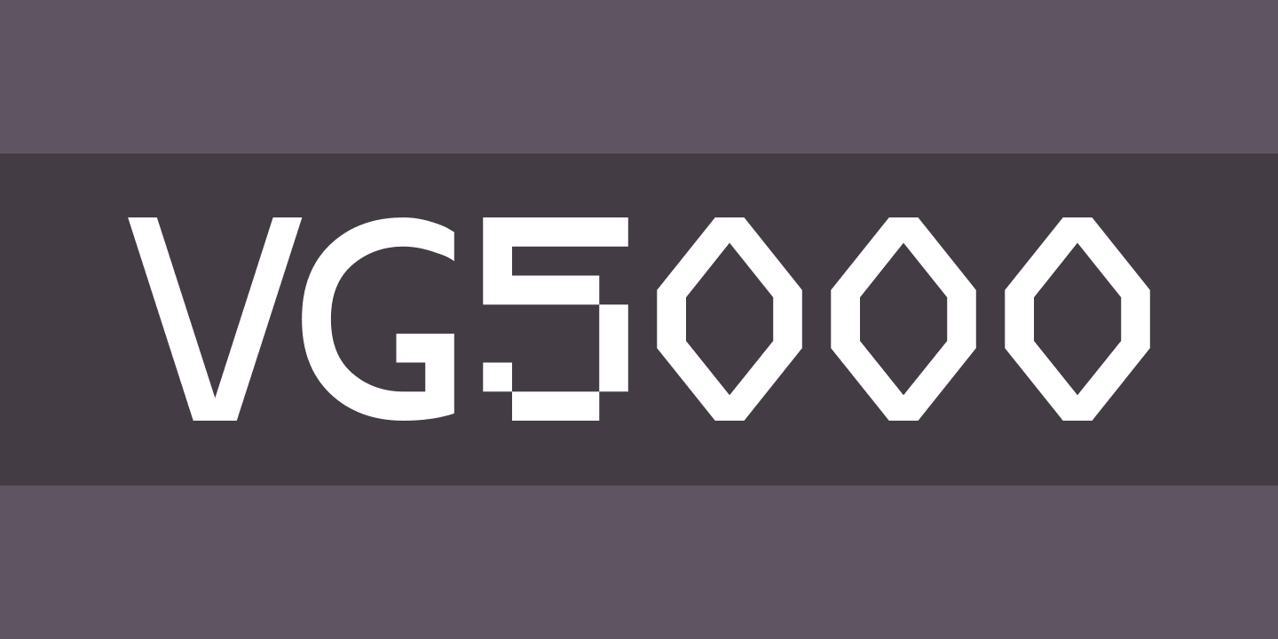 Beispiel einer VG5000-Schriftart #1