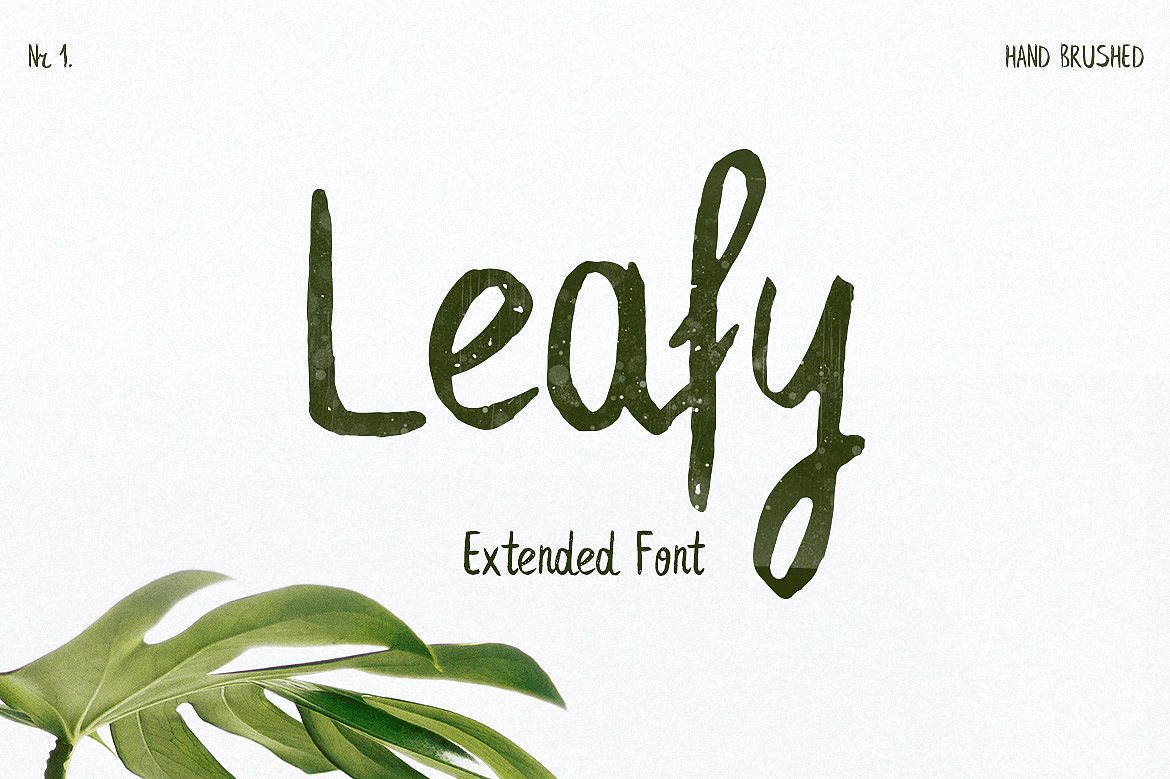 Beispiel einer Leafy Extended-Schriftart #1