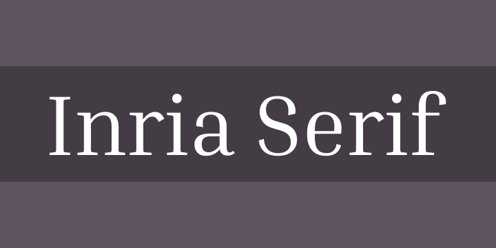 Beispiel einer Inria Serif-Schriftart #1