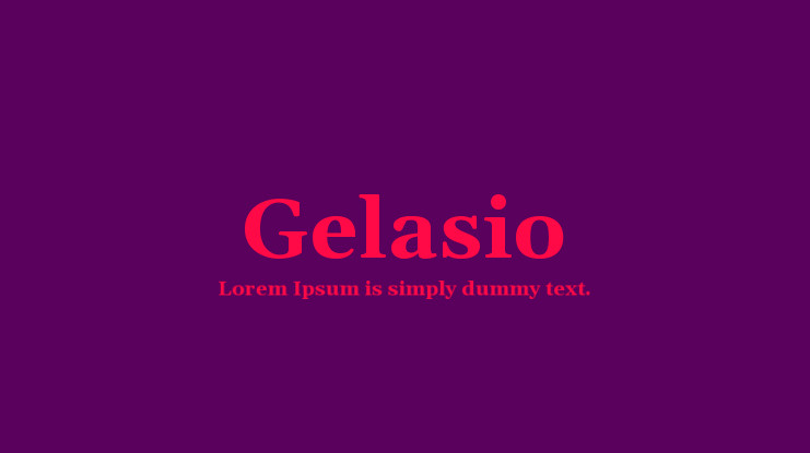 Beispiel einer Gelasio-Schriftart #1