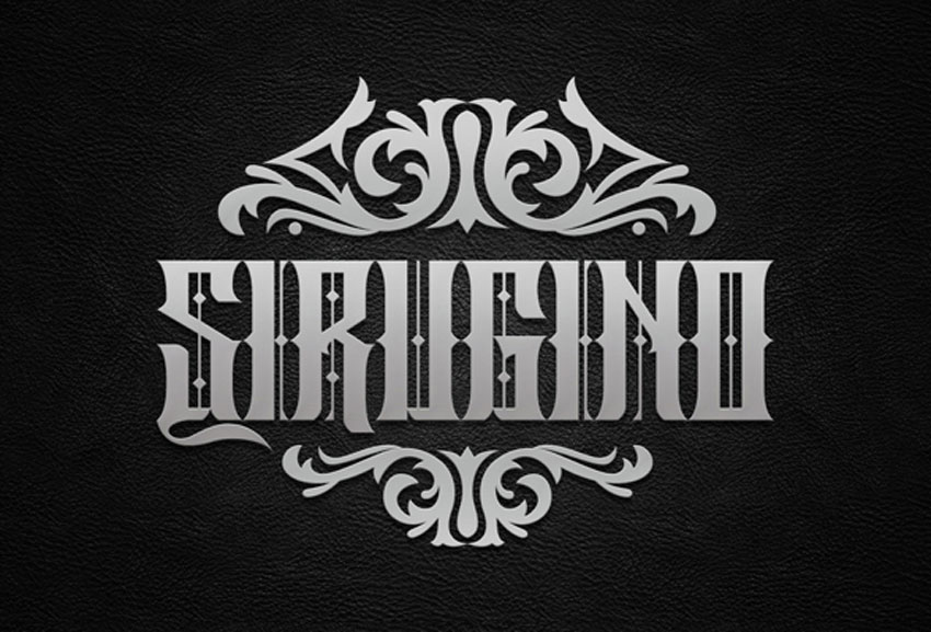 Schriftart Sirugino