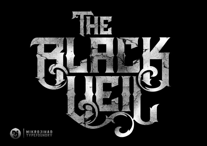 Beispiel einer The Black Veil-Schriftart #1