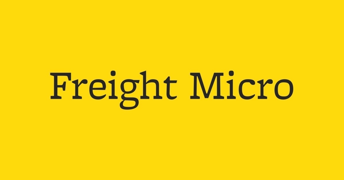 Schriftart FreightMicro Pro