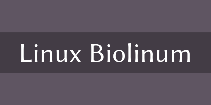 Beispiel einer Linux Biolinum-Schriftart #1