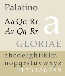 Beispiel einer Palatino-Schriftart #1
