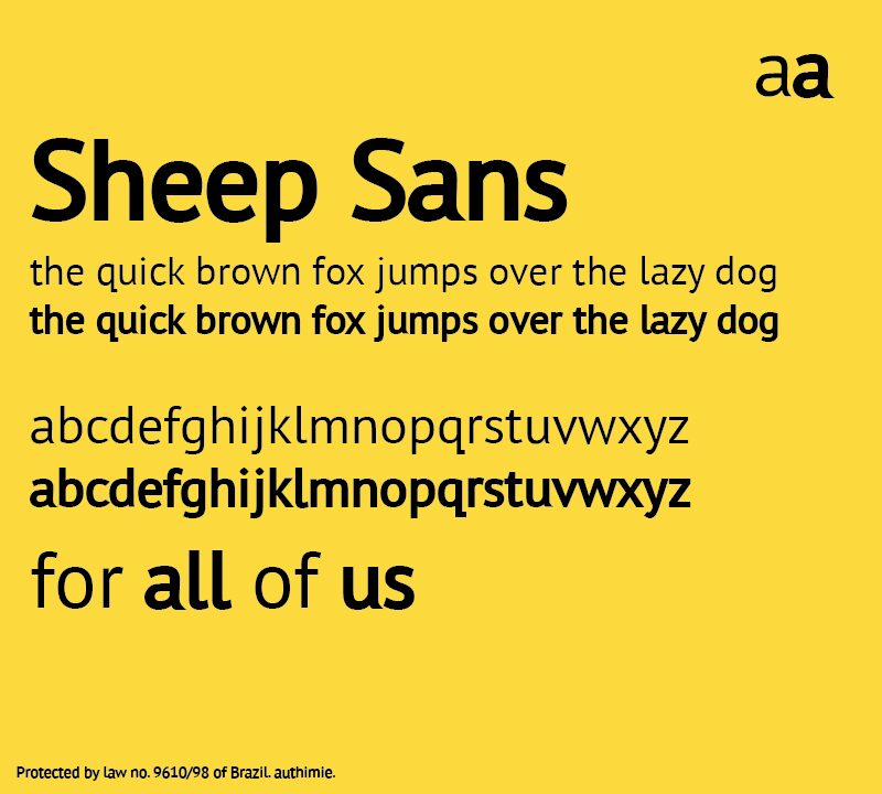 Beispiel einer Sheep Sans-Schriftart #1