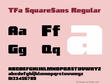 Beispiel einer TFa SquareSans-Schriftart #1