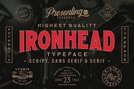 Beispiel einer Iron Head-Schriftart #1