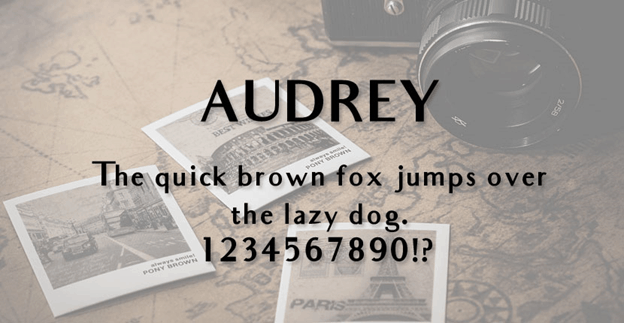 Beispiel einer Audrey-Schriftart #1