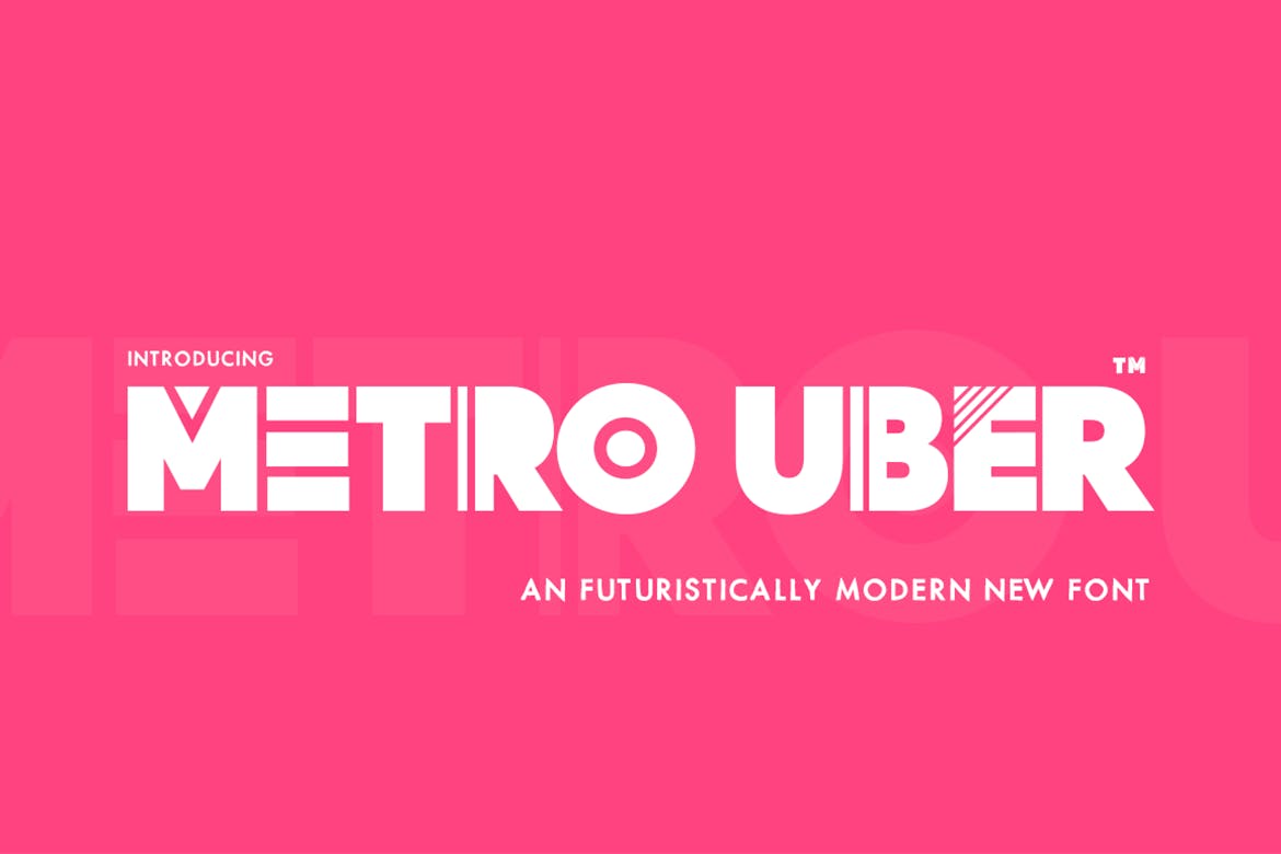 Beispiel einer Metro Uber-Schriftart #1