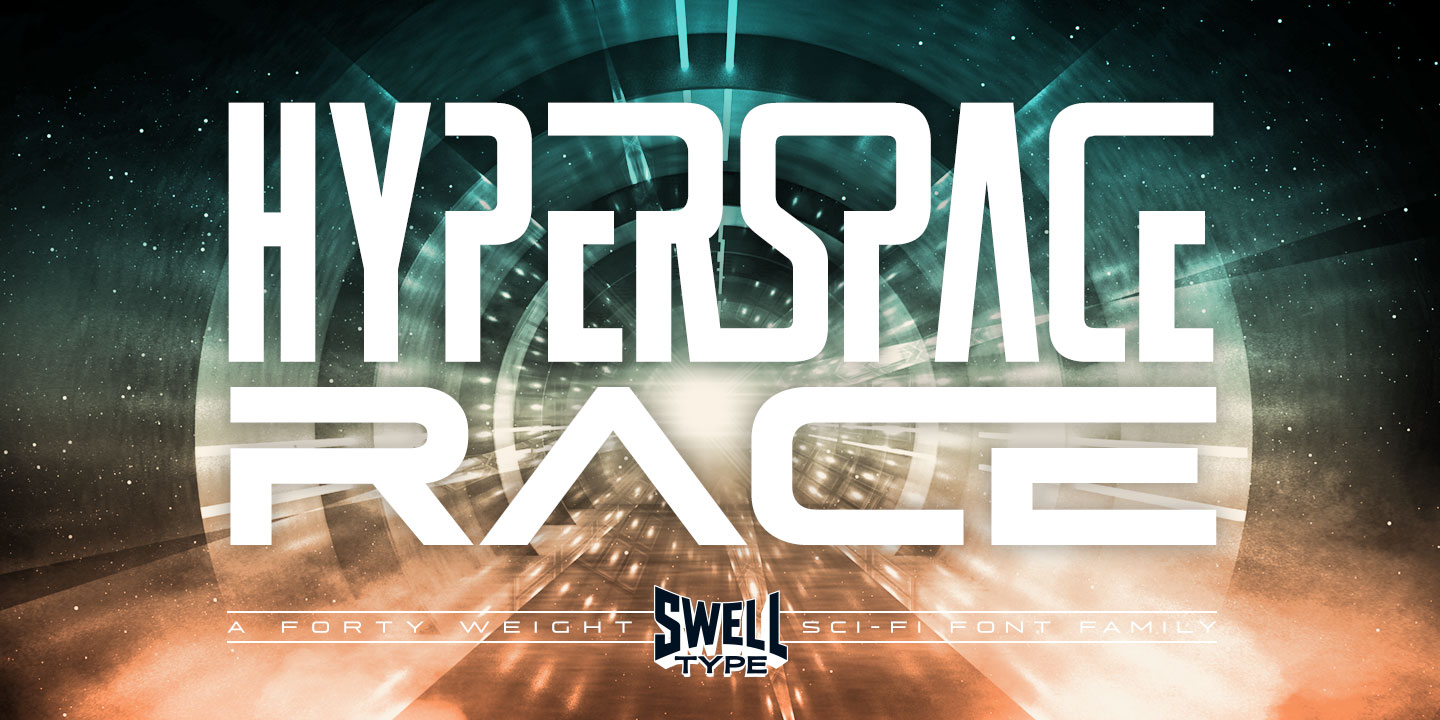 Beispiel einer Hyperspace Race-Schriftart #1