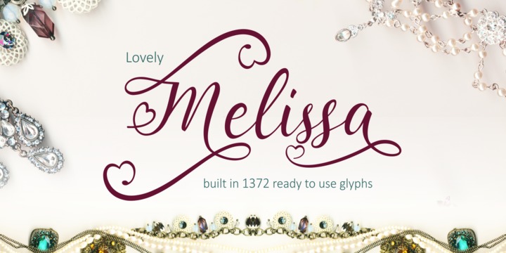 Beispiel einer Lovely Melissa-Schriftart #1