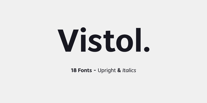 Schriftart Vistol Sans