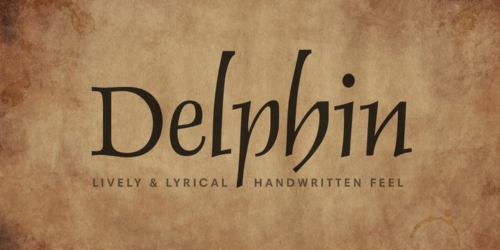 Beispiel einer Delphin-Schriftart #1