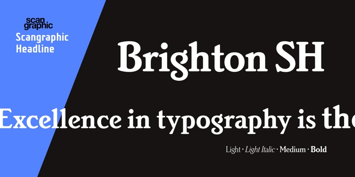 Schriftart Brighton SH