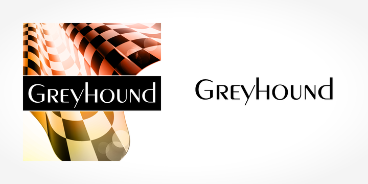 Beispiel einer Greyhound-Schriftart #1