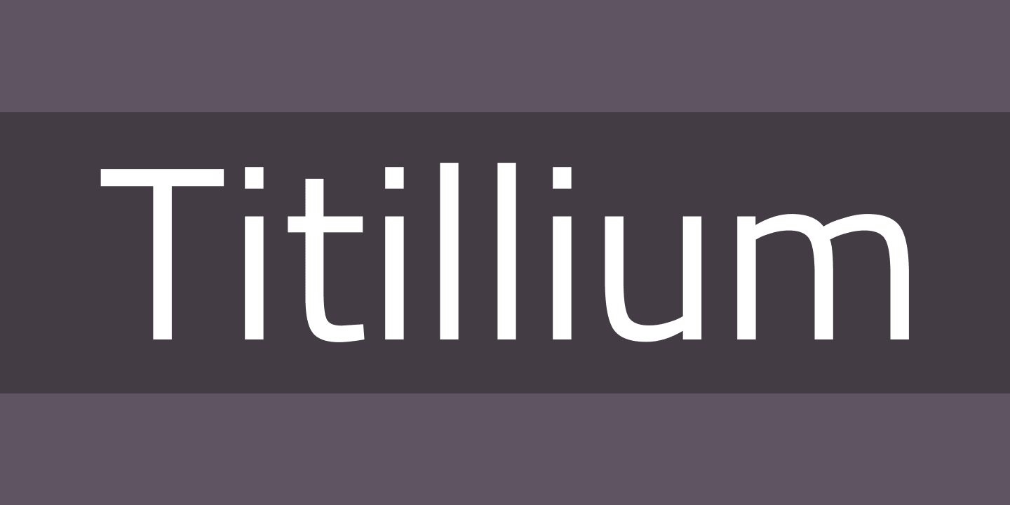 Schriftart Titillium
