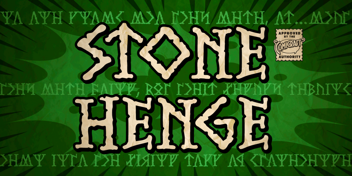 Beispiel einer Stonehenge-Schriftart #1