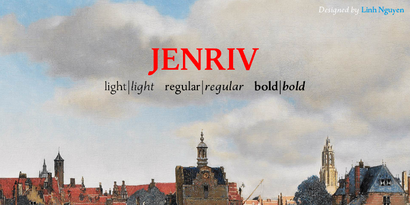 Beispiel einer Jenriv Titling-Schriftart #1