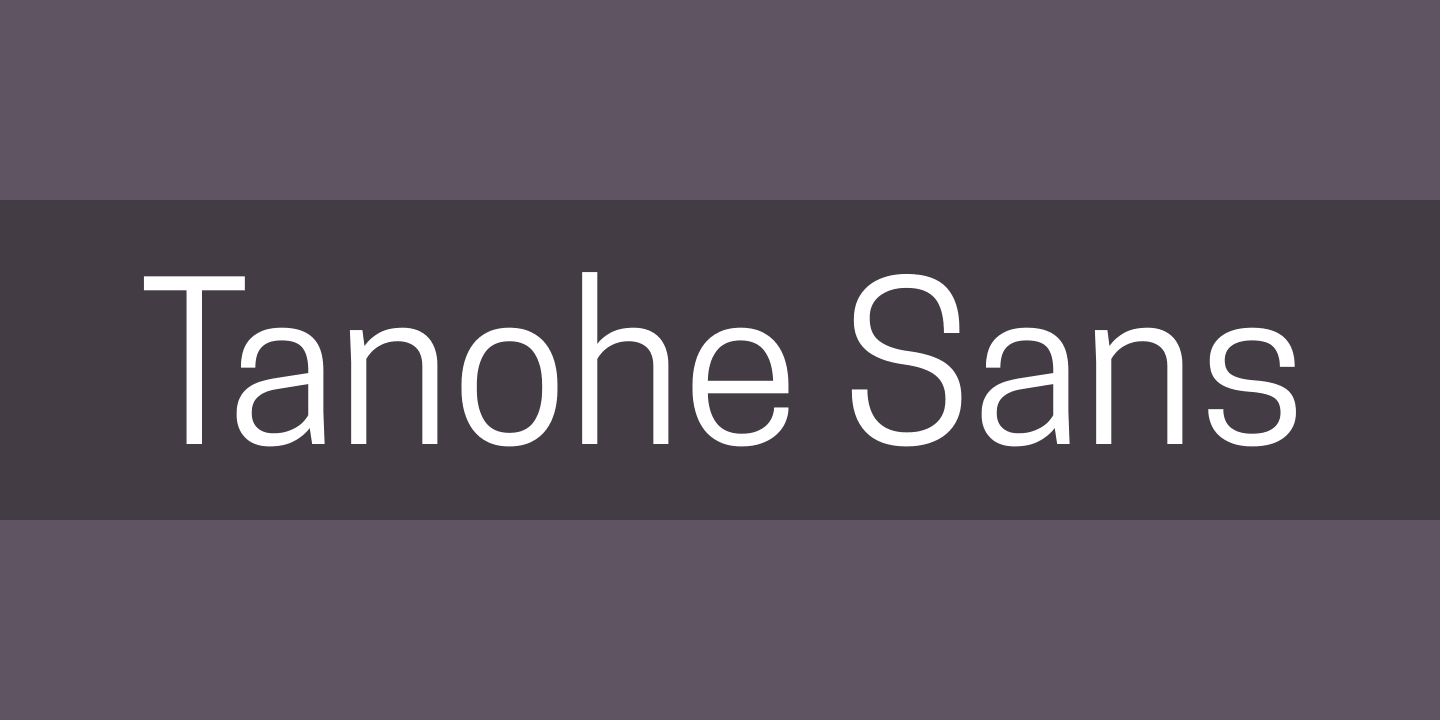 Beispiel einer Tanohe Sans-Schriftart #1