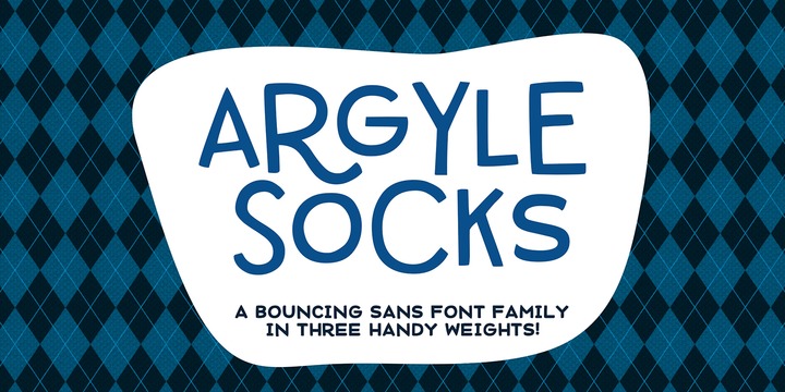 Beispiel einer Argyle Socks-Schriftart #1