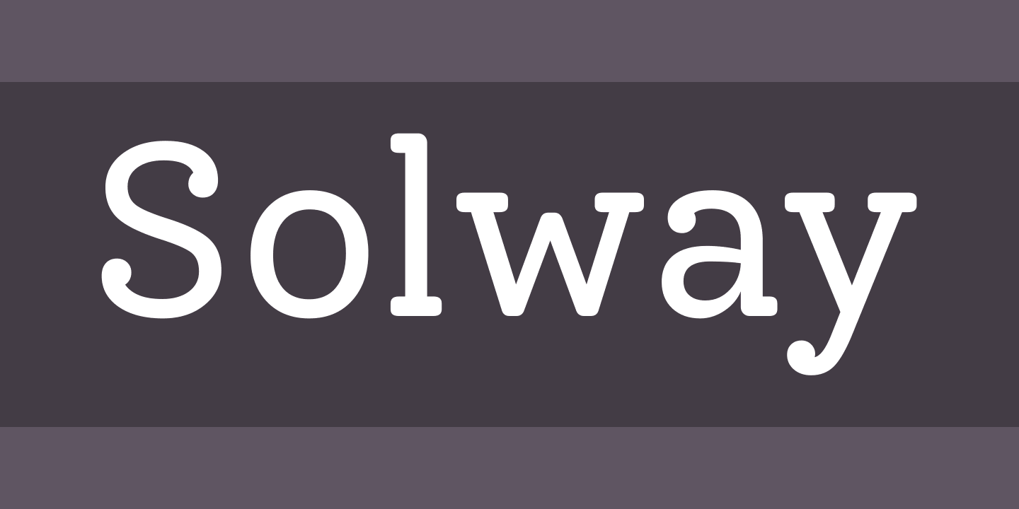 Beispiel einer Solway-Schriftart #1